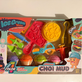 Creative Ice Cream Play Dough Set – 4-Color “Choi Mud” Ice Cream Maker