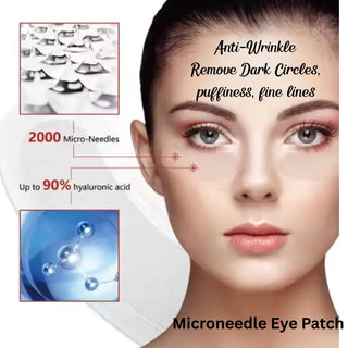 Microneedle Eye Patch – Hyaluronic Acid Anti-Aging Treatment for Dark Circles, Fine Lines & Puffiness