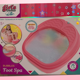 Girl’s Bubble Foot Spa – Kids’ Pedicure Spa Set with Lights & Bubbles (Salon-Style At Home!)