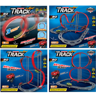 Magnetic Anti-Gravity Racing Track Set – Electric Car Adventure (120 PCS)
