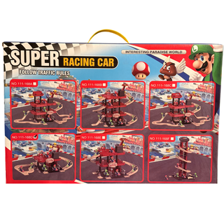 Super Mario Racing Car Track Playset – Multi-Level Action Race