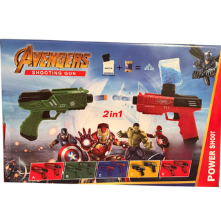 Avengers 2-in-1 Shooting Gun Playset with Spider-Man Mask & Action Figure