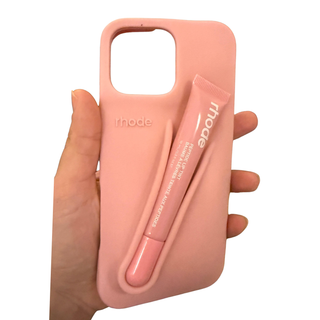 Rhode Lip Case – iPhone Cover + Matching Lipstick Holder (Trendy 2-in-1 Design)