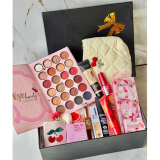 Cherry Glow Beauty Gift Box – Complete Makeup, Skincare & Chic Essentials Set