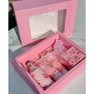 Peach Bliss Self-Care Gift Box – Body Care & Beauty Essentials Set
