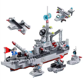 8-in-1 Warship Lego Set – Boats, Aircraft & Military Vehicles building blocks set
