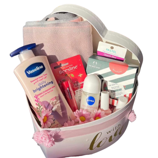 With Love Heart Gift Box – Skincare, Beauty & Cozy Essentials