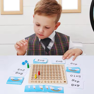 Wooden Multiplication Board Game – Fun Math Learning & Times Table Practice Set