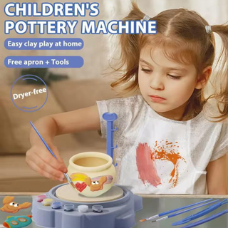 Children's Pottery machine - Clay & Painting art set
