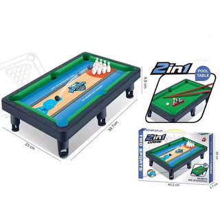 Billiard + Bowling: 2-in-1 Mini Sports Tables