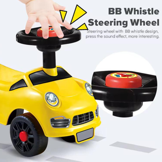 Baby Ride-On Car – Fun Push Car with Steering Wheel & Safety Backrest
