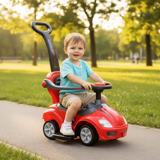 3-in-1 Baby Ride-On Car with Push Handle