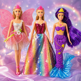 Kaibibi Mermaid & Fairy Doll Set / 3-in-1 Princess Collection!