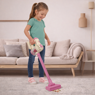 3-in-1 Kids Vacuum Cleaner Toy – Cyclone Action, Sounds & Changeable Tips