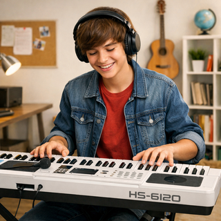 61-Key Electronic Music Keyboard with Microphone โ HS-6120