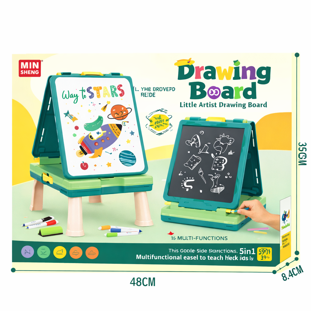 2-in-1 Kids Drawing Board & Art Table β Little Artist Creative Set