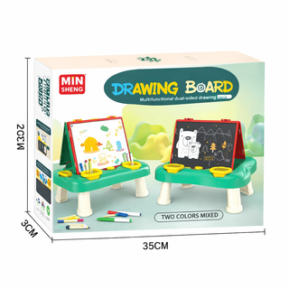 2-in-1 Kids Drawing Board Table – Dual Painting Modes Art Set