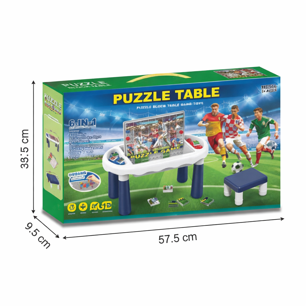 Football Puzzle Table 6-in-1 Game Set