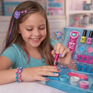 DIY Nail & Hair Art Studio Set β Glitter Nails + Hair Color Chalk Kit (21 PCS)