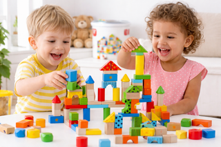 100-Piece Wooden Building Blocks Set β Colorful Educational Construction Toy