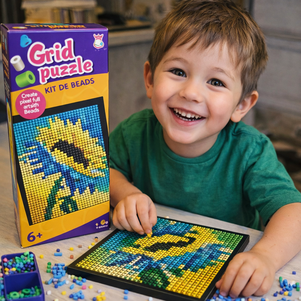 Grid Puzzle Beads Art Kit