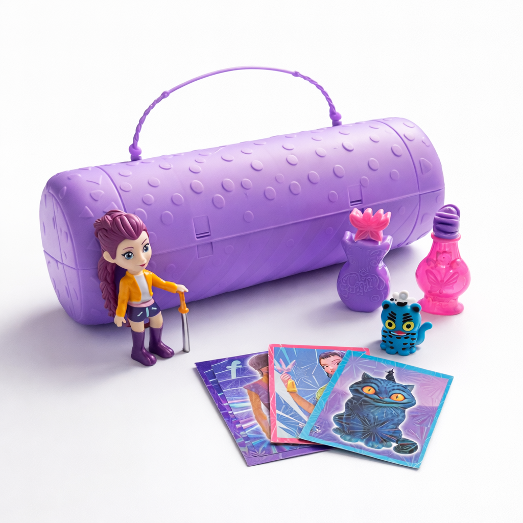 K-Pop Demon Hunters Surprise Toy (biggest size box) + accessories+ portable case with dividers