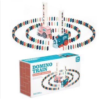 Automatic Domino Train Set – Creative Building & Chain Reaction Fun (Ages 3+)