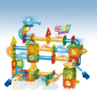 172-Piece Pipeline Rolling Building Blocks Set โ Glow Flicker Marble