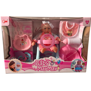 Baby MayMay Care Doll Set – Feeding & Playtime Chair with Accessories