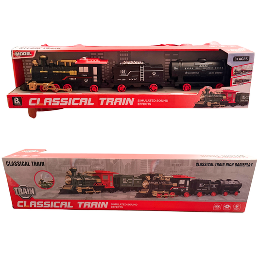 Classical Train Set with Lights & Sound  – Vintage Steam Engine Adventure for Kids