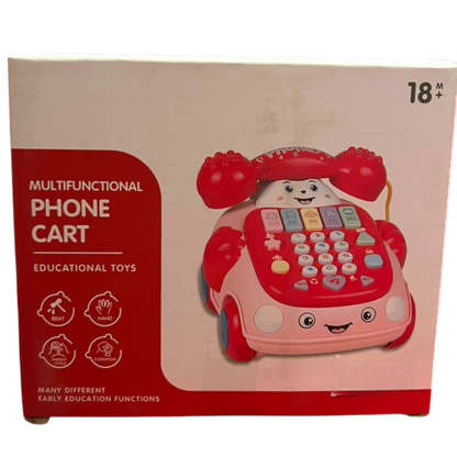 Multifunctional Phone - Pull-Along Musical Learning Toy for Toddlers