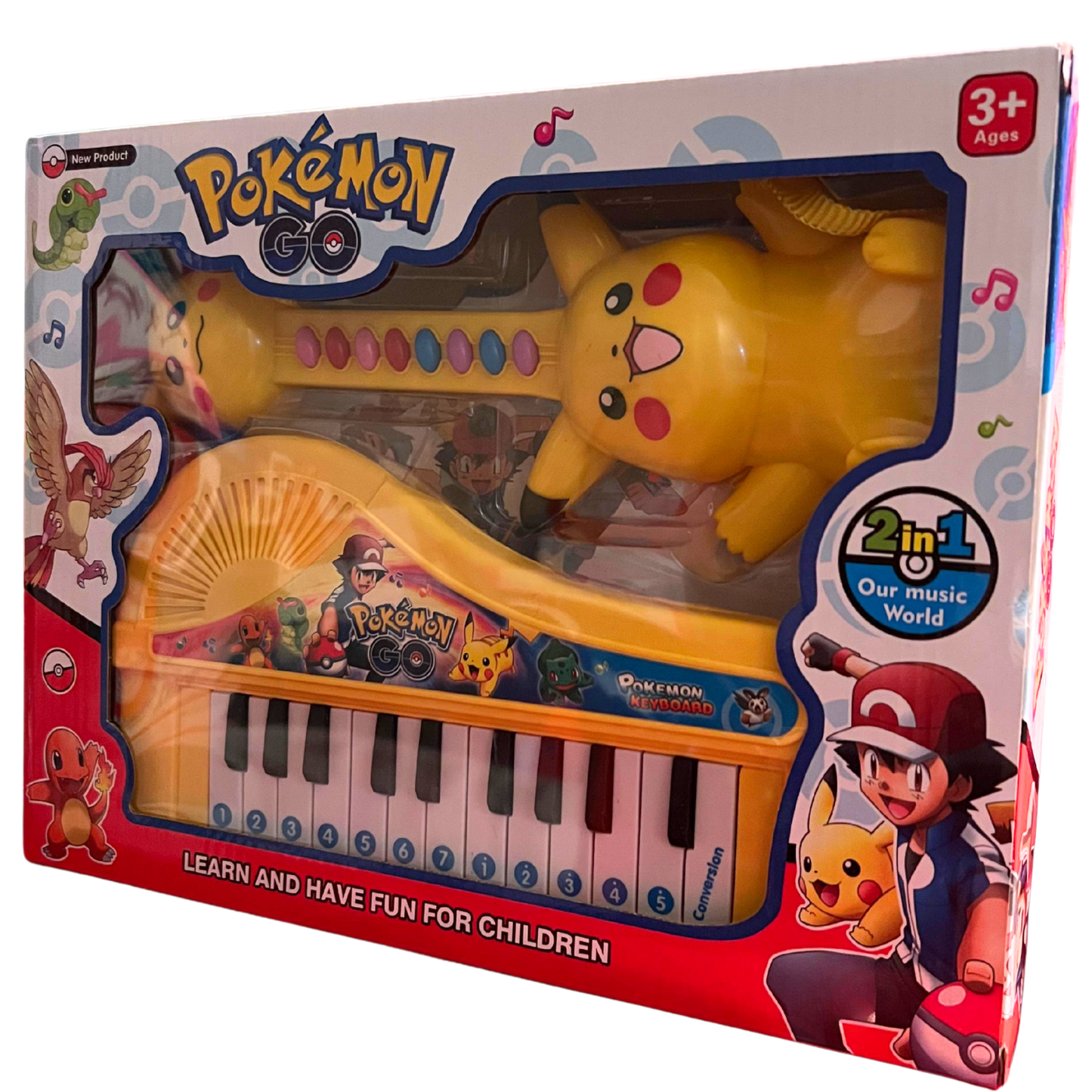 Pokémon 2-in-1 Musical Set – Pikachu Guitar + Mini Keyboard Piano
