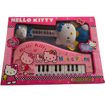 Hello Kitty 2-in-1 Musical Set – Mini Piano + Cute Guitar for Little Stars