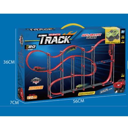 Magnetic Anti-Gravity Racing Track Set – Electric Car Adventure (120 PCS)
