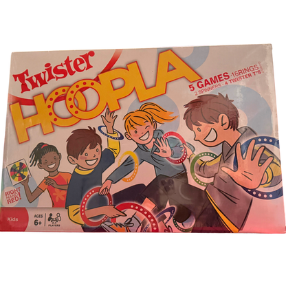 Twister Hoopla  – 5 Fun Party Games in 1 with Colorful Rings