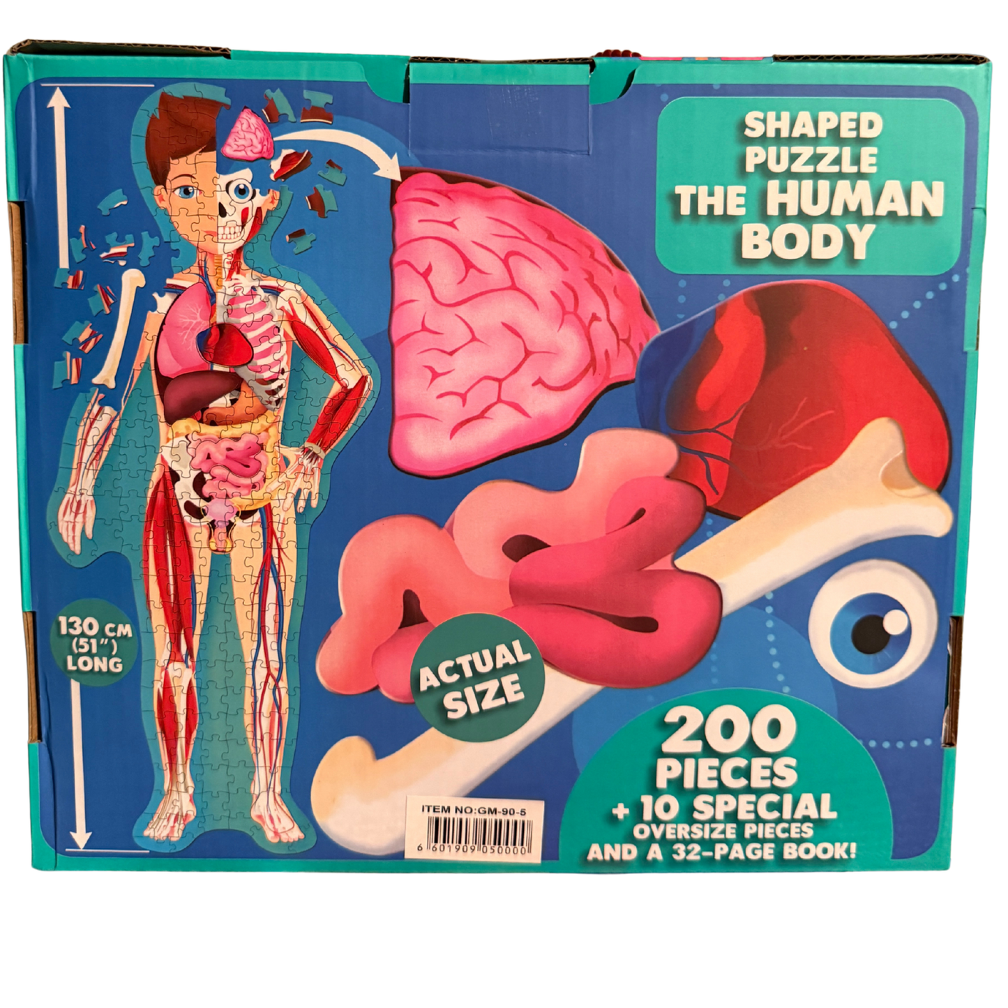The Human Body Shaped Puzzle – 200 Pieces with 32-Page Educational Book (Actual Size)