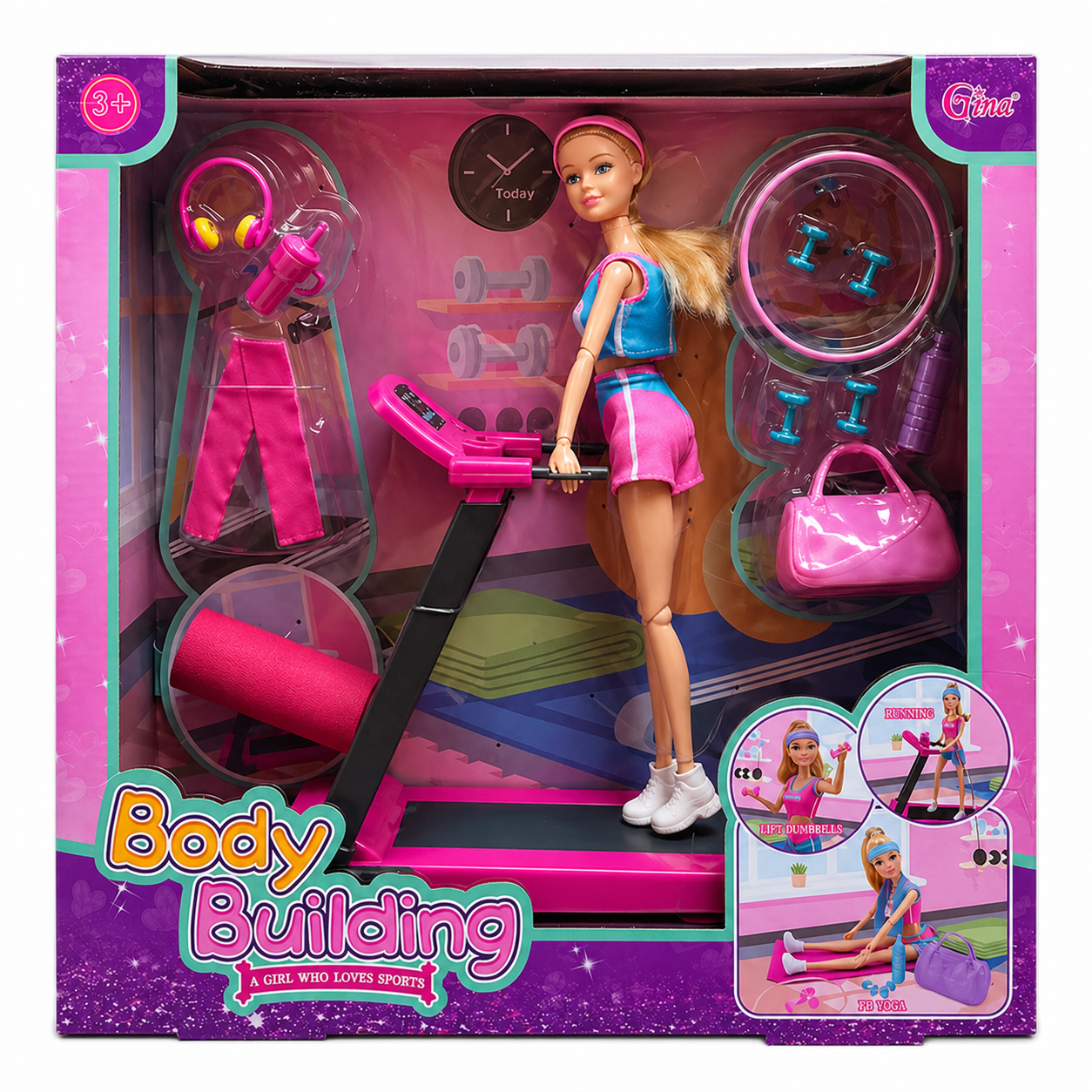 Body Building Fitness Doll Set