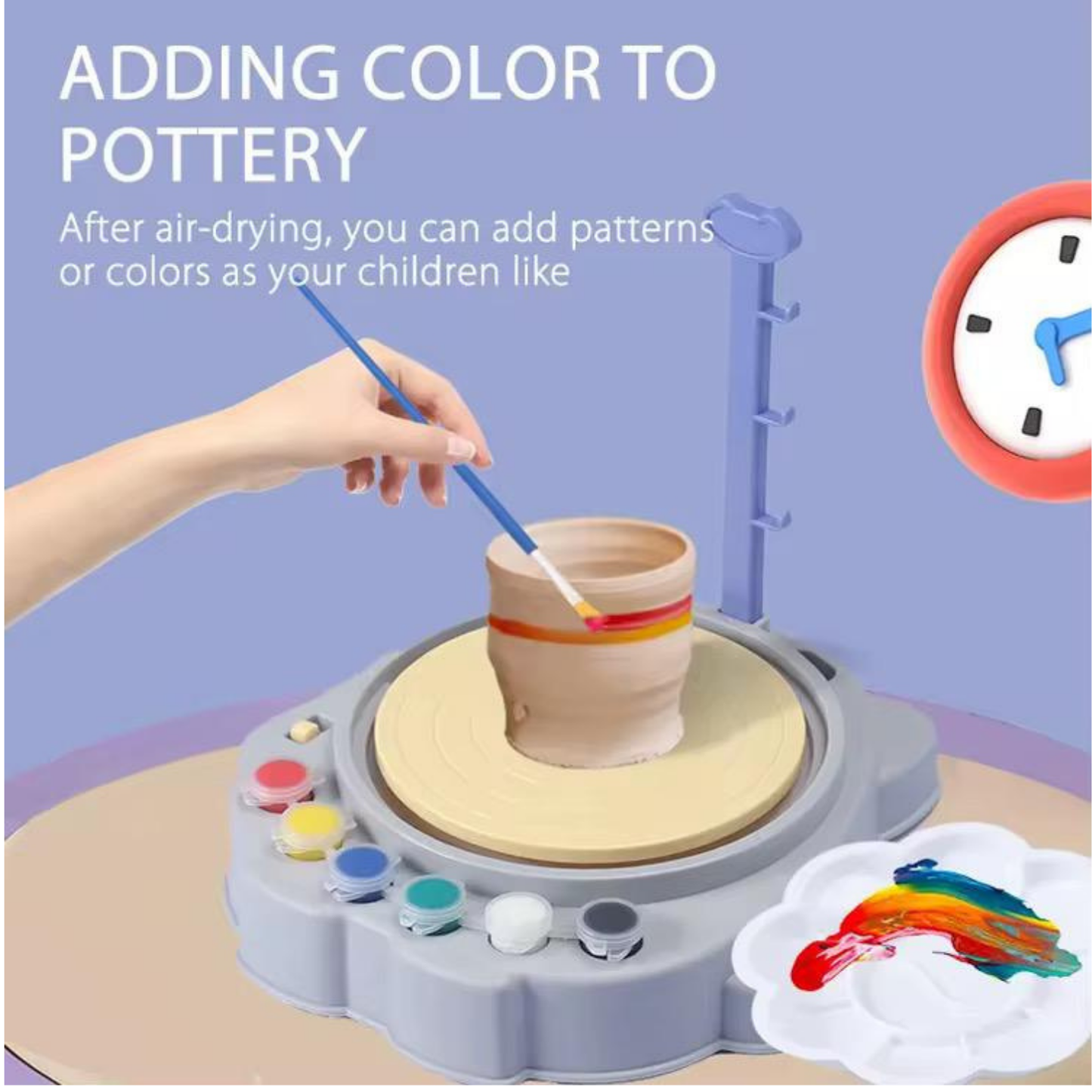 Children's Pottery machine - Clay & Painting art set