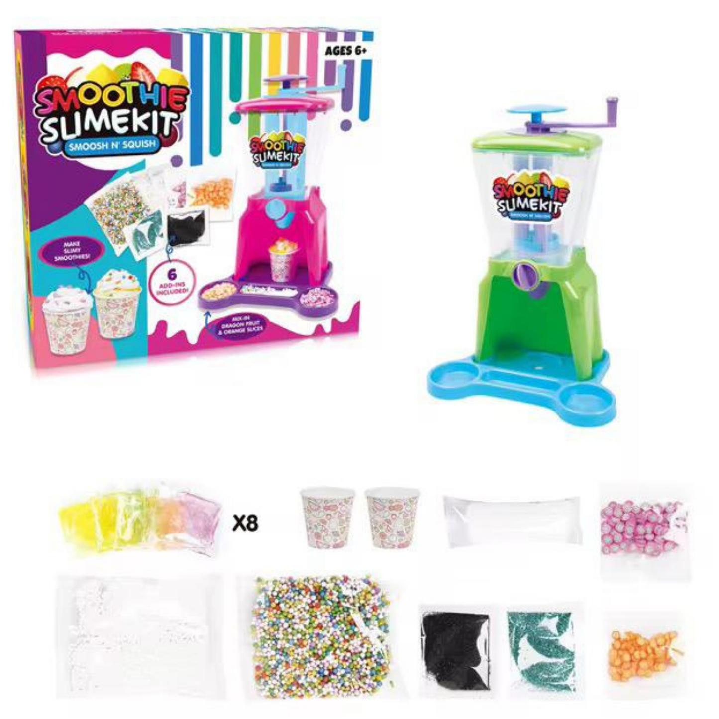 Smoothie Slime Kit – DIY Slime Blender Maker Set for Kids