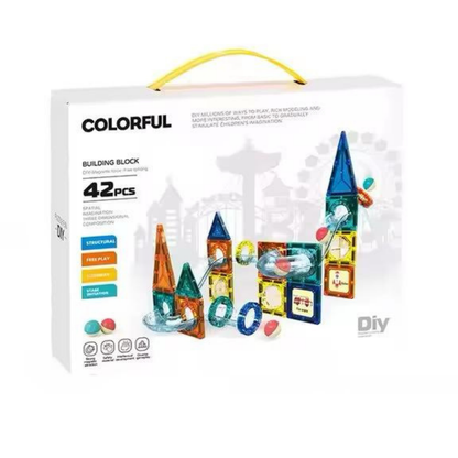 Magnetic Building Blocks Set (42 pieces / 78 pieces)– Colorful STEM Construction Kit for Kids