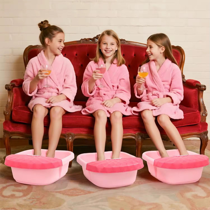 Girl’s Bubble Foot Spa – Kids’ Pedicure Spa Set with Lights & Bubbles (Salon-Style At Home!)