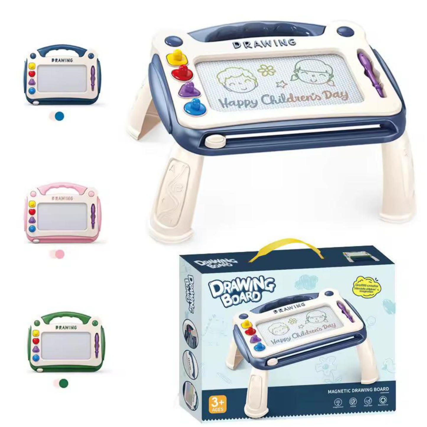 Magnetic Drawing Board Table for Kids