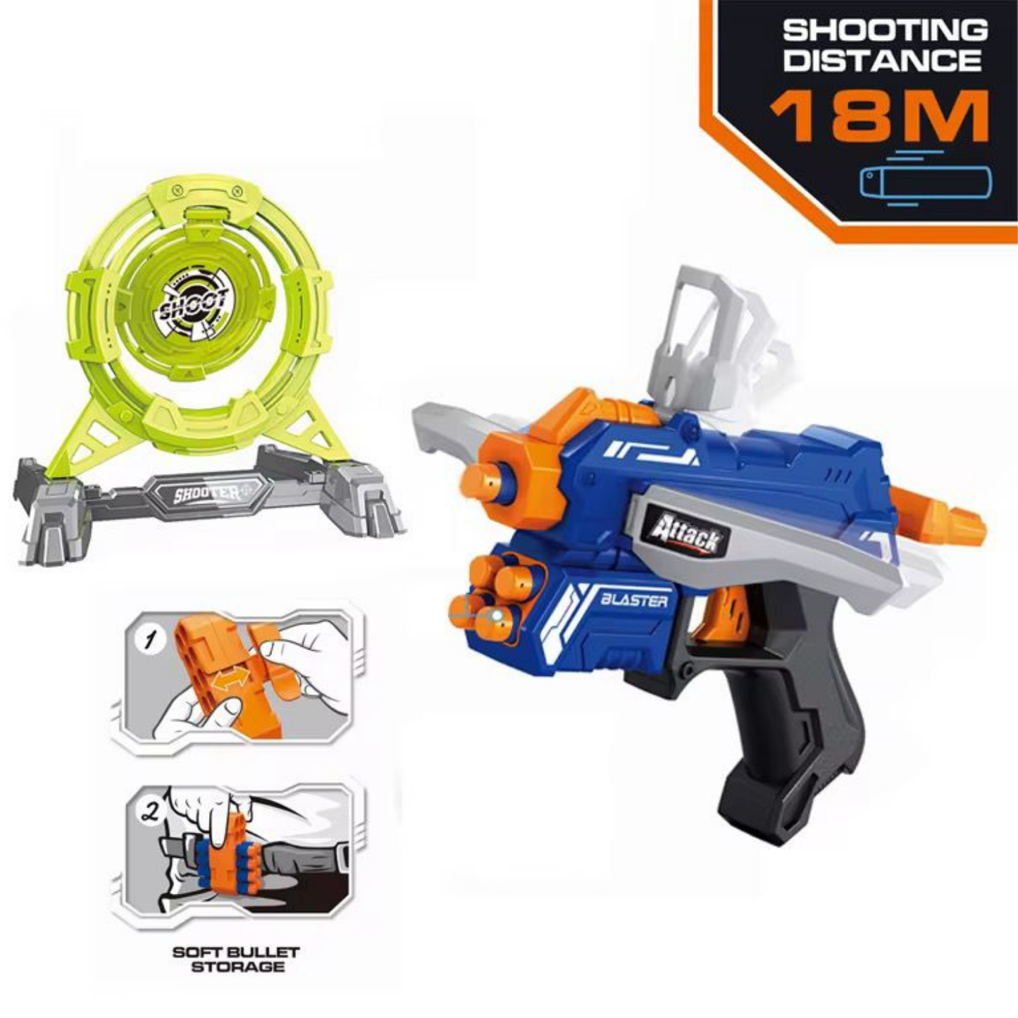 Attack Force Super Shoot Dart Blaster Set
