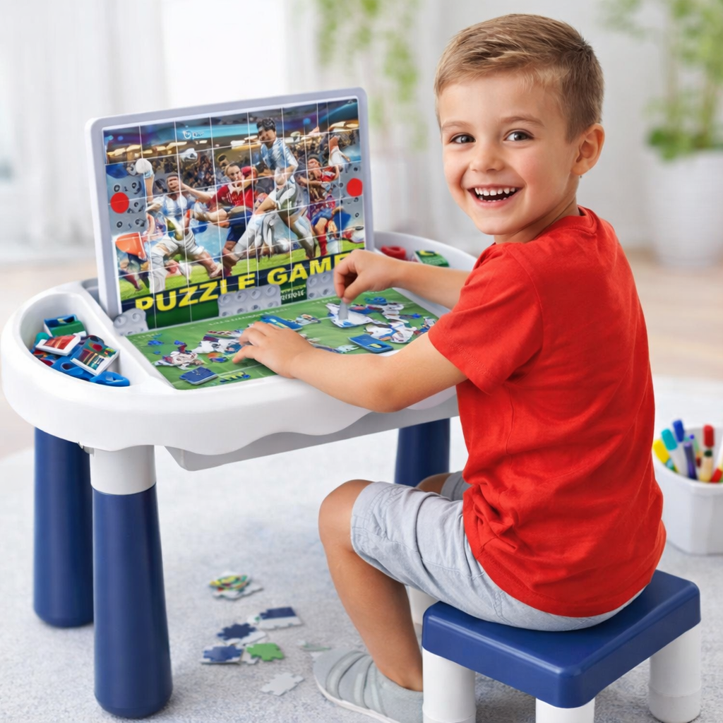 Football Puzzle Table 6-in-1 Game Set