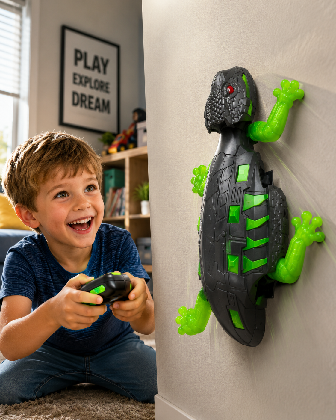 Wall-Climbing Lizard with remote-control
