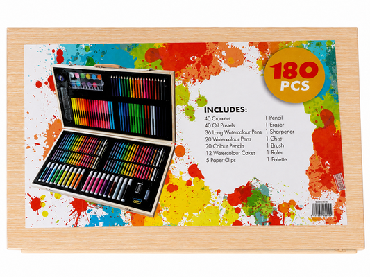 180-Piece wood case Art Set