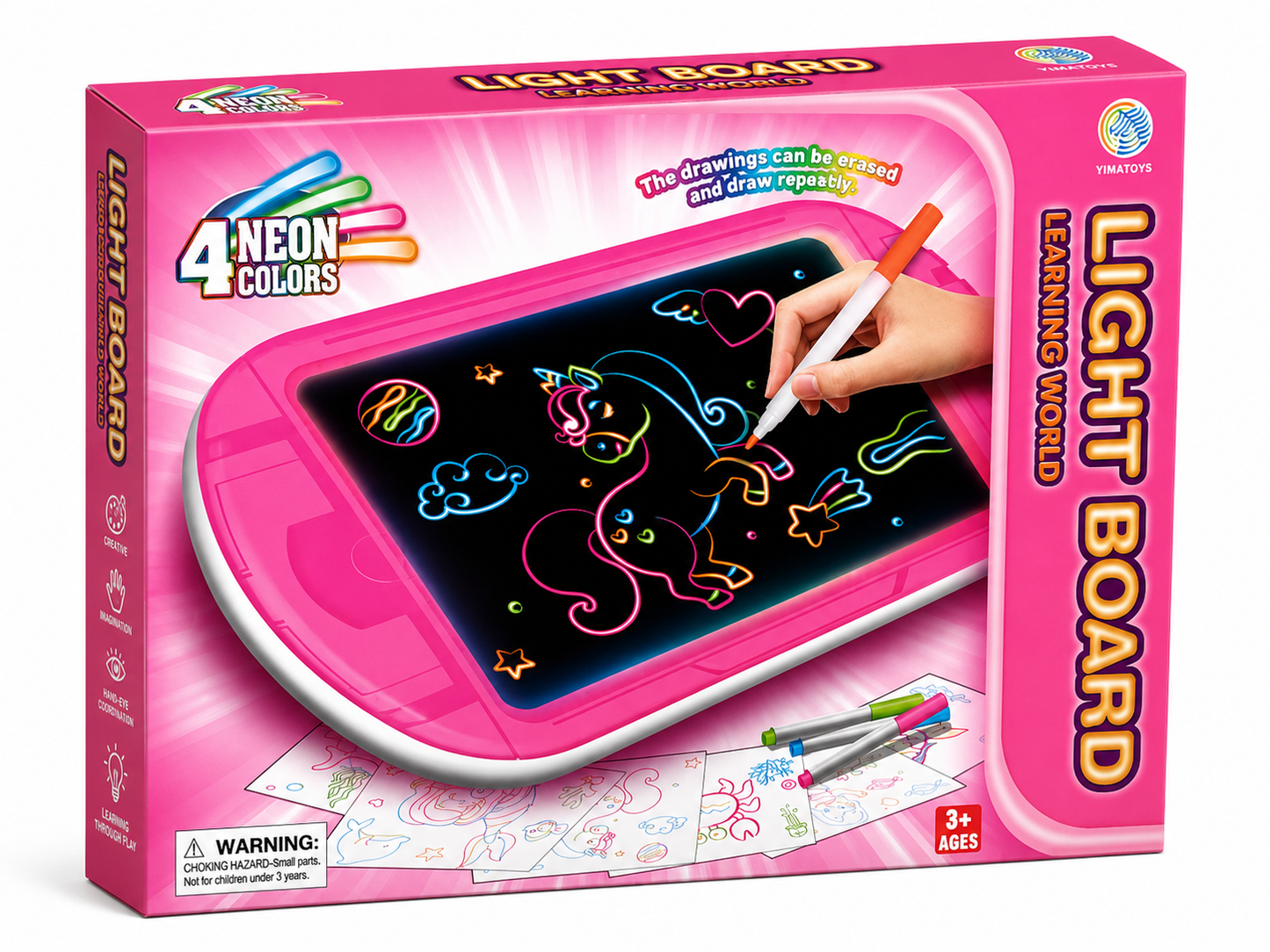 Fun Light Board Learning World Drawing Set