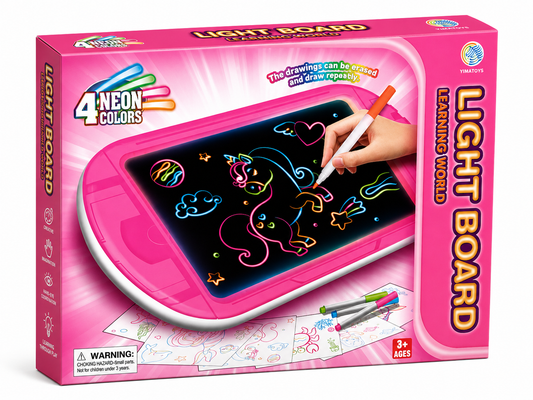 Fun Light Board Learning World Drawing Set