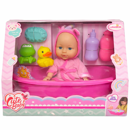 Cute Baby Bath Time Doll Set