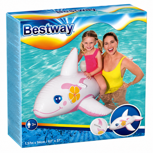 Bestway pink Dolphin Ride-On Float